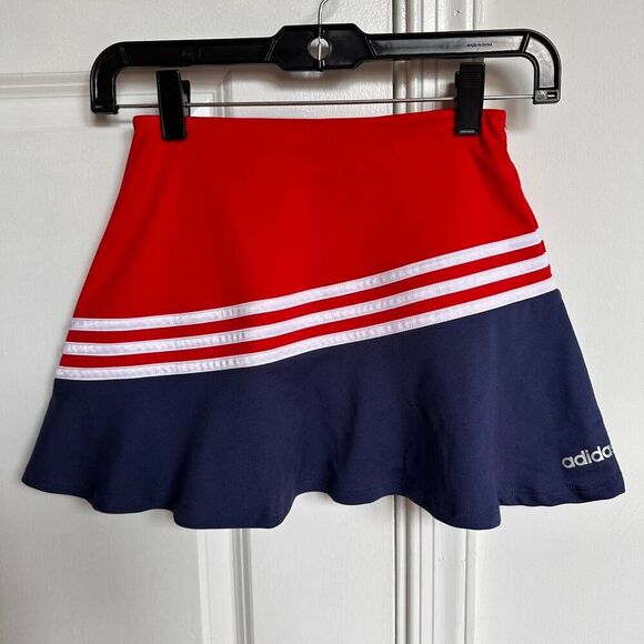 Girls Adidas red and blue tennis skort, size M 10/12 - Picture 1 of 4